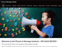 Tablet Screenshot of physioandmassageinstitute.com